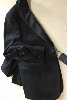 NWT $2595 Giorgio Armani Herren Smokingjacke Blazer Schwarz 38R US/48R Eu Italien