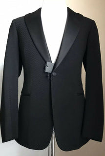 NWT $2595 Giorgio Armani Herren Smokingjacke Blazer Schwarz 38R US/48R Eu Italien