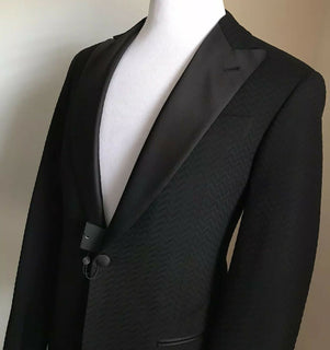 NWT $2595 Giorgio Armani Herren Smokingjacke Blazer Schwarz 38R US/48R Eu Italien