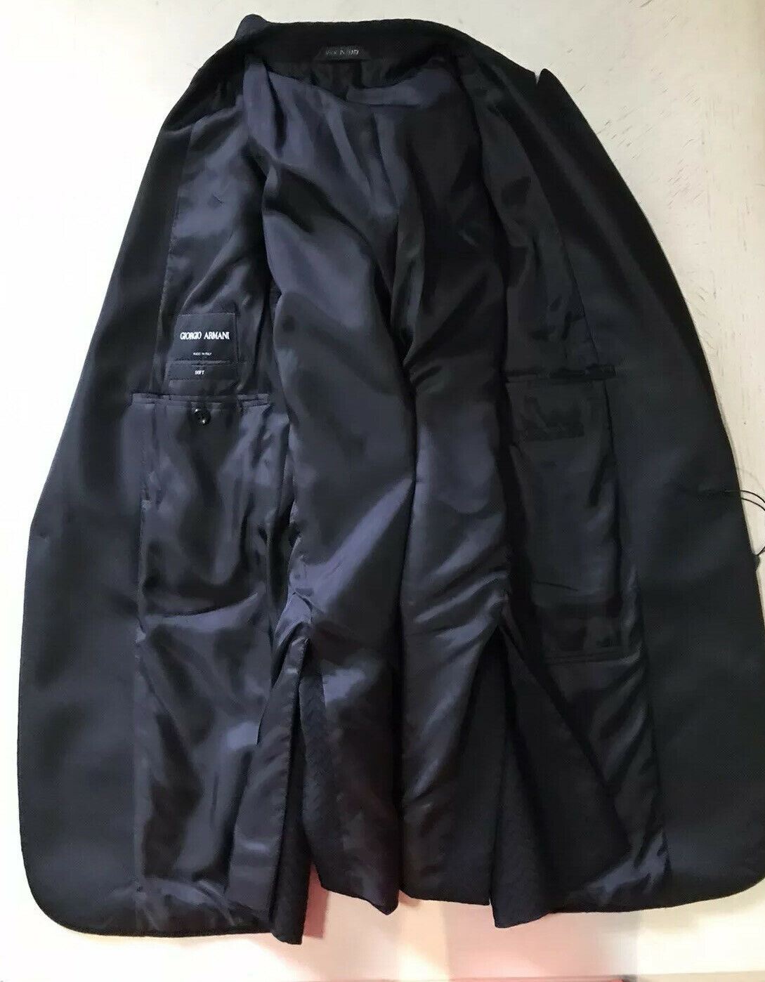 NWT $2595 Giorgio Armani Men Tuxedo Jacket Blazer Black 38R US/48R Eu Italy