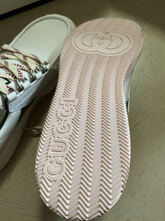 Neue Gucci Herren-Sneakers aus Leder, Weiß, 11 US (10 UK), Italien