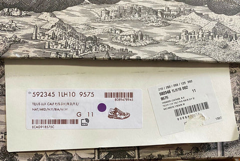 Новые мужские кожаные кроссовки Gucci коричневого/серого/бежевого цвета 12 США (11 Великобритания) Италия