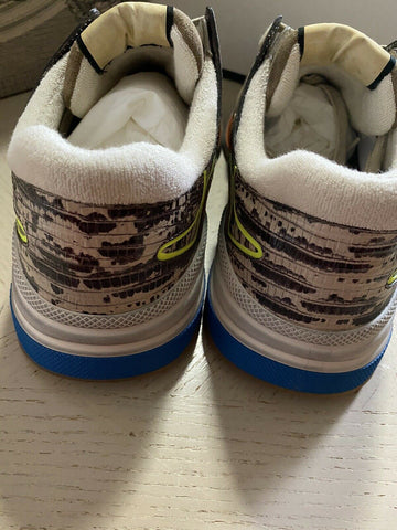 Новые мужские кожаные кроссовки Gucci коричневого/серого/бежевого цвета 12 США (11 Великобритания) Италия