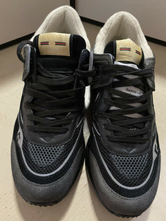 Neue Gucci Herren-Leder-Sneakers, Schuhe, Schwarz, 8,5 US (7,5 UK), Italien