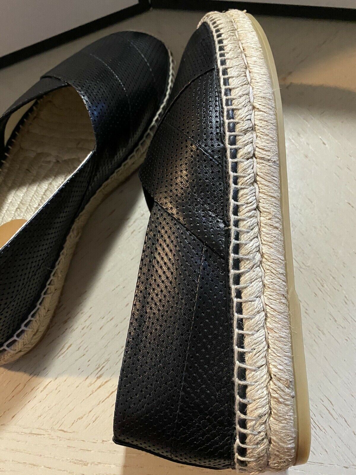 New Gucci Men Leather Espadrille Shoes Black 8 US/7 UK