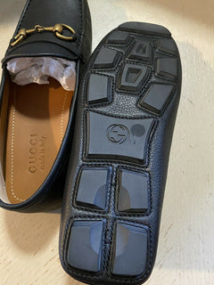 Neue Gucci Herren Leder Driver Loafers Schuhe Schwarz 7,5 US/6,5 UK Italien