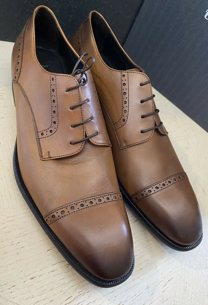 Neue 595 $ Ermenegildo Zegna Oxford-Schuhe Braun 11,5 US (44,5 Eu) Italien
