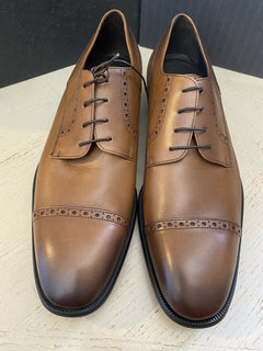 Neue 595 $ Ermenegildo Zegna Oxford-Schuhe Braun 11,5 US (44,5 Eu) Italien