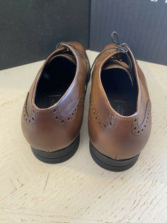 Neue 595 $ Ermenegildo Zegna Oxford-Schuhe Braun 11,5 US (44,5 Eu) Italien