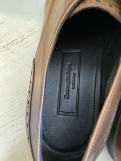 Neue 595 $ Ermenegildo Zegna Oxford-Schuhe Braun 11,5 US (44,5 Eu) Italien