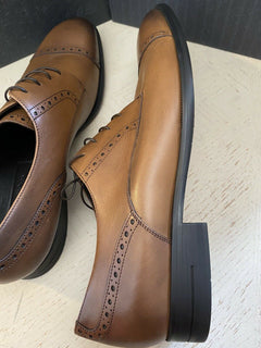 Neue 595 $ Ermenegildo Zegna Oxford-Schuhe Braun 11,5 US (44,5 Eu) Italien