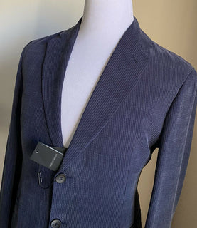NWT $2095 Giorgio Armani Herren Mantel Jacke Blazer Blau 40 US/50 Eu Italien