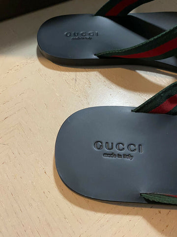 NIB Gucci Herren Sandalenschuhe Grün/Rot/Schwarz 9 US/8 UK