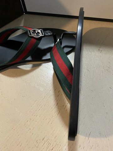 NIB Gucci Herren Sandalenschuhe Grün/Rot/Schwarz 9 US/8 UK