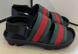 NIB Gucci Herren Sandalenschuhe Grün/Rot/Schwarz 8 US/7 UK Italien
