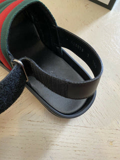NIB Gucci Herren Sandalenschuhe Grün/Rot/Schwarz 8 US/7 UK Italien