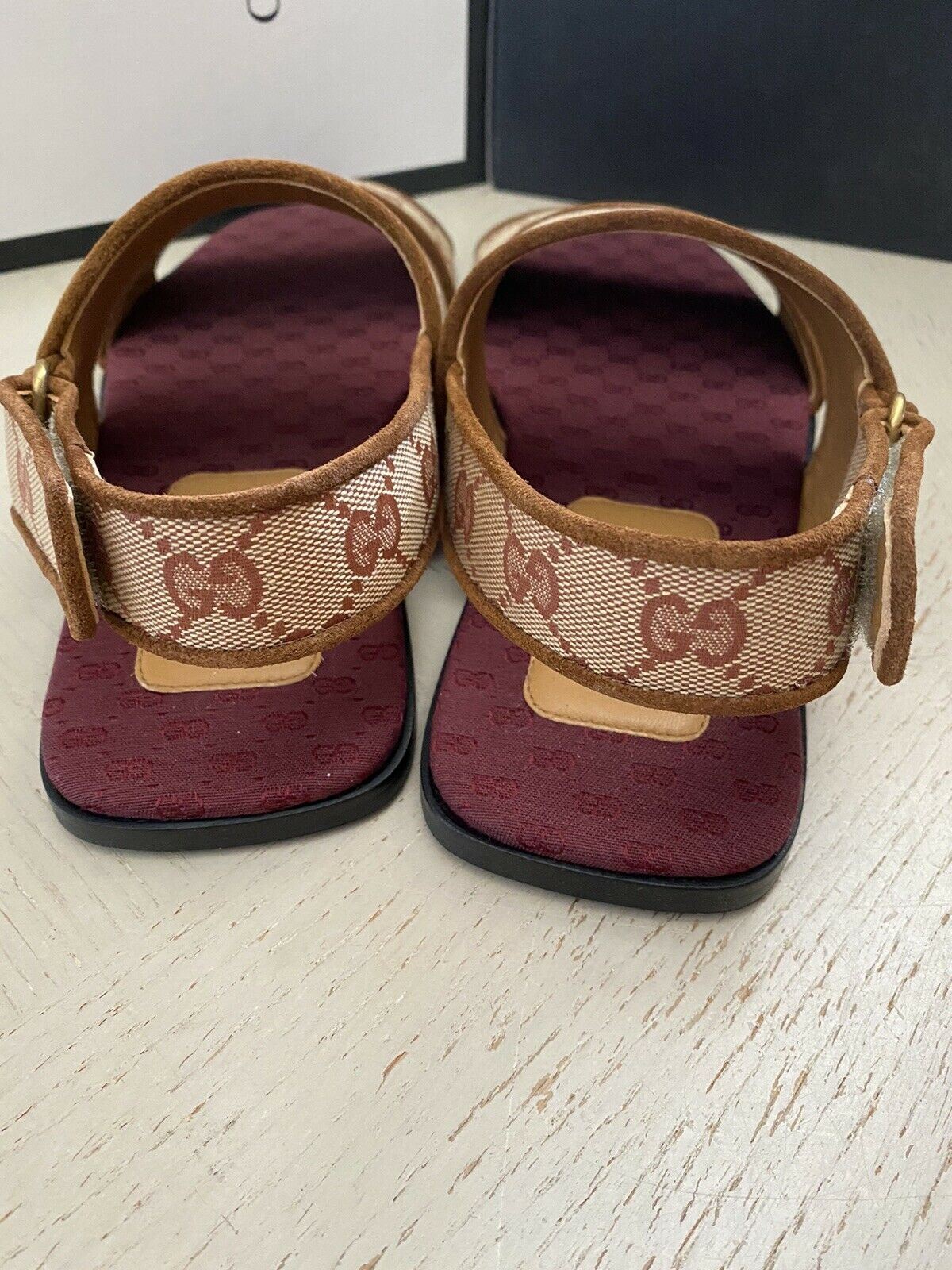 NIB Gucci Mens GG Monogram Sandal Shoes Beige 9 US/8 UK Italy