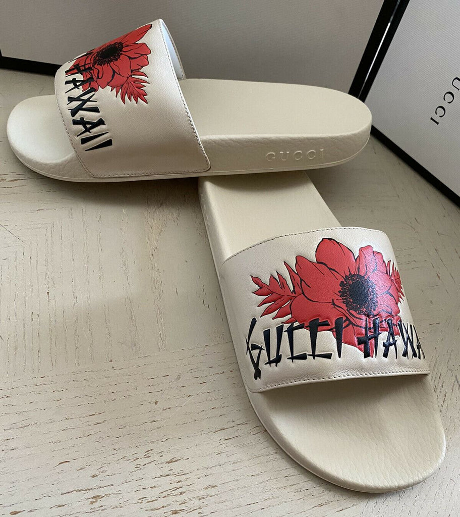 NIB Gucci Damen Leder-Sandalenschuhe Elfenbein 10 US (40 Eu) Italien