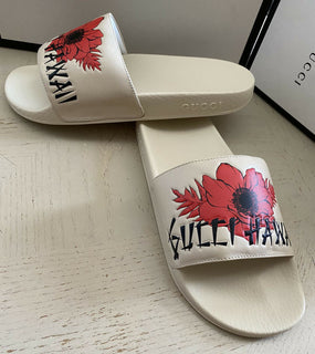 NIB Gucci Damen Leder-Sandalenschuhe Elfenbein 10 US (40 Eu) Italien