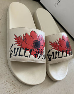 NIB Gucci Damen Leder-Sandalenschuhe Elfenbein 10 US (40 Eu) Italien