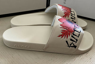 NIB Gucci Damen Leder-Sandalenschuhe Elfenbein 10 US (40 Eu) Italien