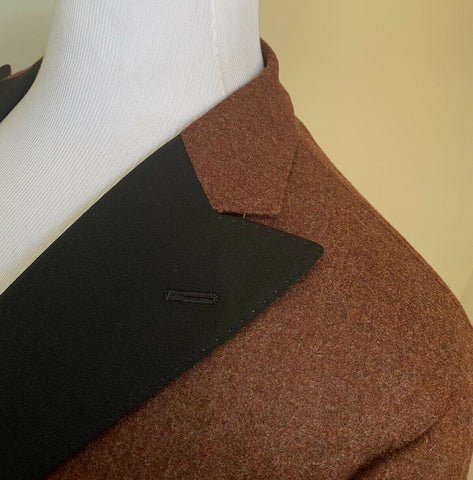 Neu mit Etikett: 1245 $ Boglioli Herren Sportmantel Jacke Blazer Burgund/Schwarz 42R US/53R Eu Ita