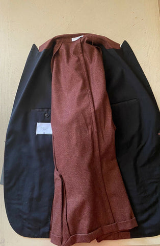 Neu mit Etikett: 1245 $ Boglioli Herren Sportmantel Jacke Blazer Burgund/Schwarz 42R US/53R Eu Ita
