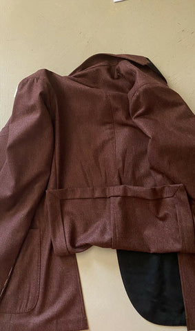 Neu mit Etikett: 1245 $ Boglioli Herren Sportmantel Jacke Blazer Burgund/Schwarz 42R US/53R Eu Ita