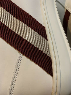 Neue 650 $ Bally Herren Oldani Leder High-Top Sneakers Weiß 6,5 US Italien