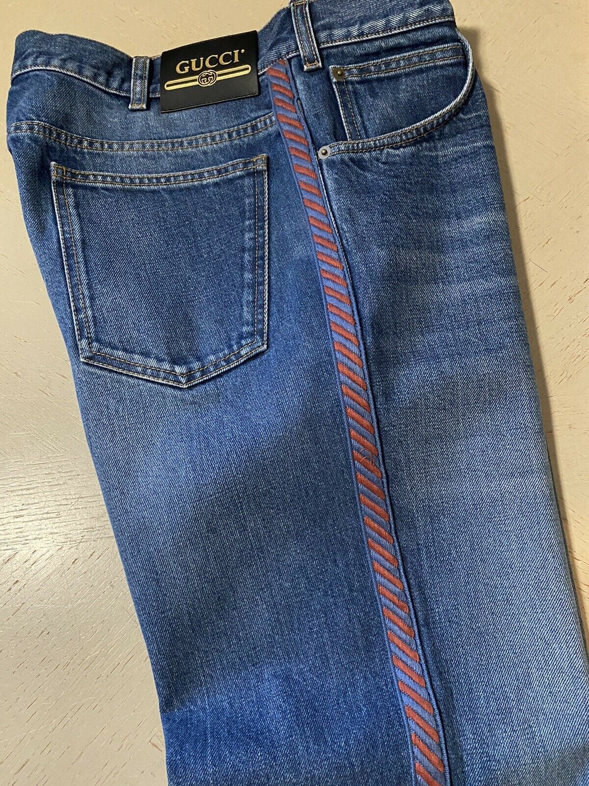 NWT $1200 Gucci Men’s Jeans Denim Pants Blue 32 US Italy