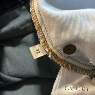 Neu mit Etikett: 1.200 $ Gucci Herrenjeans Jeanshose Blau 32 US Italien