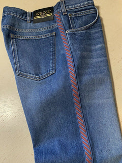 Neu mit Etikett: 1.200 $ Gucci Herrenjeans Jeanshose Blau 32 US Italien
