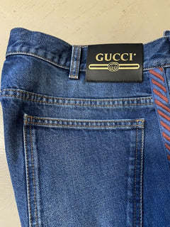 Neu mit Etikett: 1.200 $ Gucci Herrenjeans Jeanshose Blau 32 US Italien