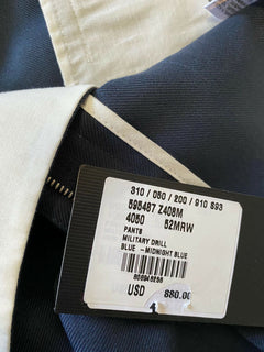 Neu mit Etikett: 880 $ Gucci Herrenhose Blau/Mitternachtsblau 34 US (50 Eu) Italien
