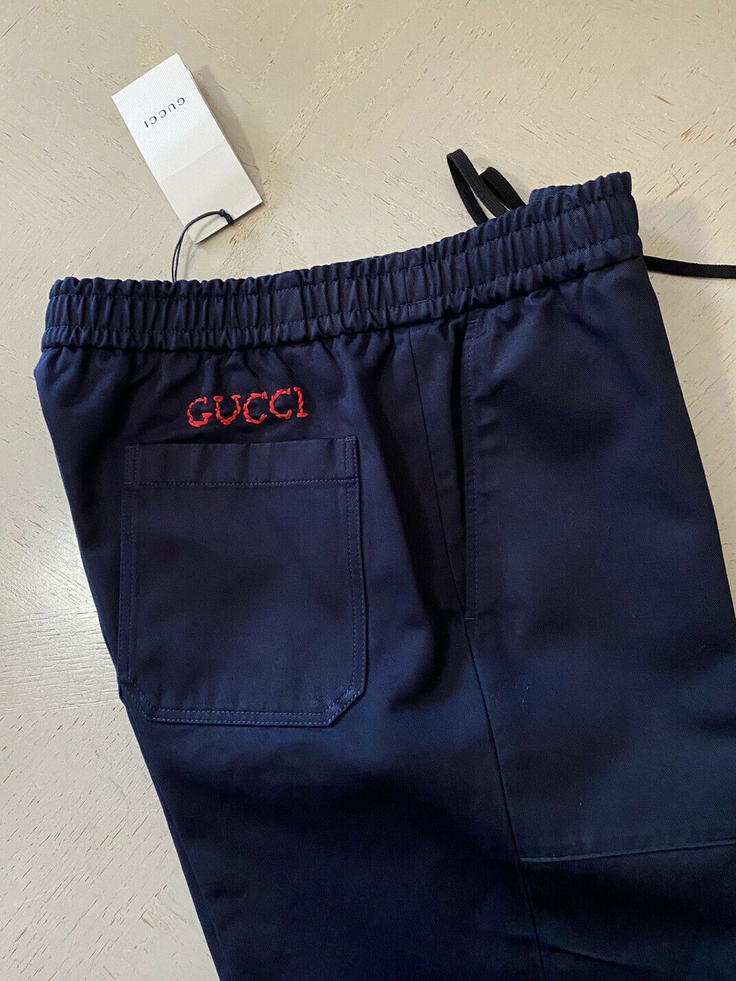 NWT $1100 Gucci Military Cotton Men’s Pants Navy 32 US ( 48 Eu ) Italy