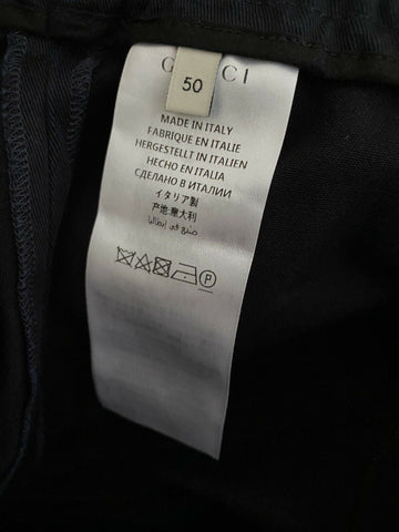 Neu mit Etikett: 1100 $ Gucci Military Cotton Herrenhose Navy 34 US (50 Eu) Italien