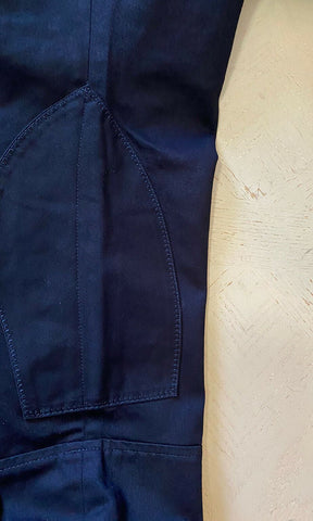 Neu mit Etikett: 1100 $ Gucci Military Cotton Herrenhose Navy 34 US (50 Eu) Italien