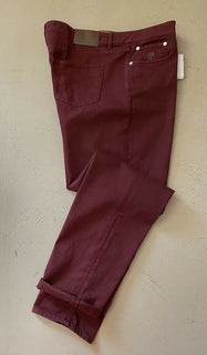 NWT Brunello Cucinelli Men’s Jeans Pants Burgundy 42 US ( 58 Eu ) Italy