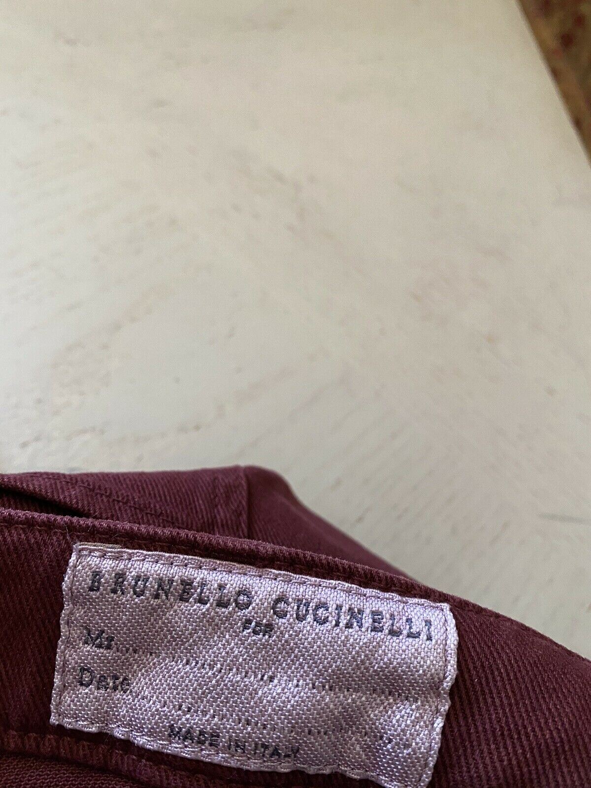 NWT Brunello Cucinelli Men’s Jeans Pants Burgundy 42 US ( 58 Eu ) Italy