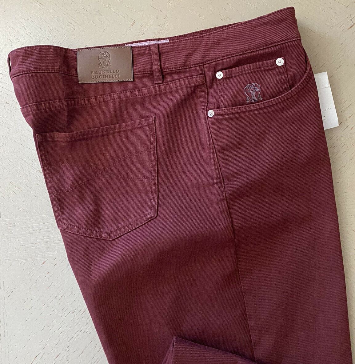 NWT Brunello Cucinelli Men’s Jeans Pants Burgundy 42 US ( 58 Eu ) Italy