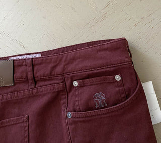 NWT Brunello Cucinelli Men’s Jeans Pants Burgundy 42 US ( 58 Eu ) Italy