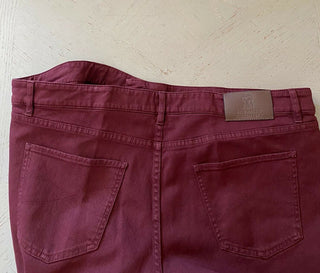 NWT Brunello Cucinelli Men’s Jeans Pants Burgundy 42 US ( 58 Eu ) Italy