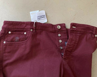 NWT Brunello Cucinelli Men’s Jeans Pants Burgundy 42 US ( 58 Eu ) Italy
