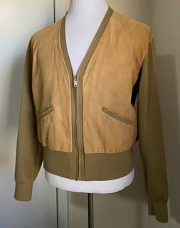 Neu mit Etikett: 2800 $ Gucci Herren-Cardigan aus Wildleder/Wolle Braun/Kaki M (48 EU) Italien