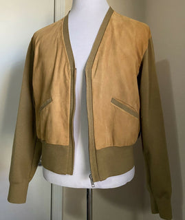 Neu mit Etikett: 2800 $ Gucci Herren-Cardigan aus Wildleder/Wolle Braun/Kaki M (48 EU) Italien
