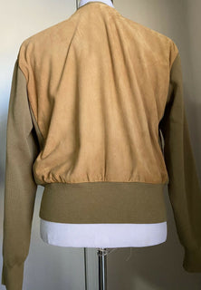Neu mit Etikett: 2800 $ Gucci Herren-Cardigan aus Wildleder/Wolle Braun/Kaki M (48 EU) Italien