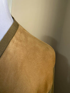 Neu mit Etikett: 2800 $ Gucci Herren-Cardigan aus Wildleder/Wolle Braun/Kaki M (48 EU) Italien