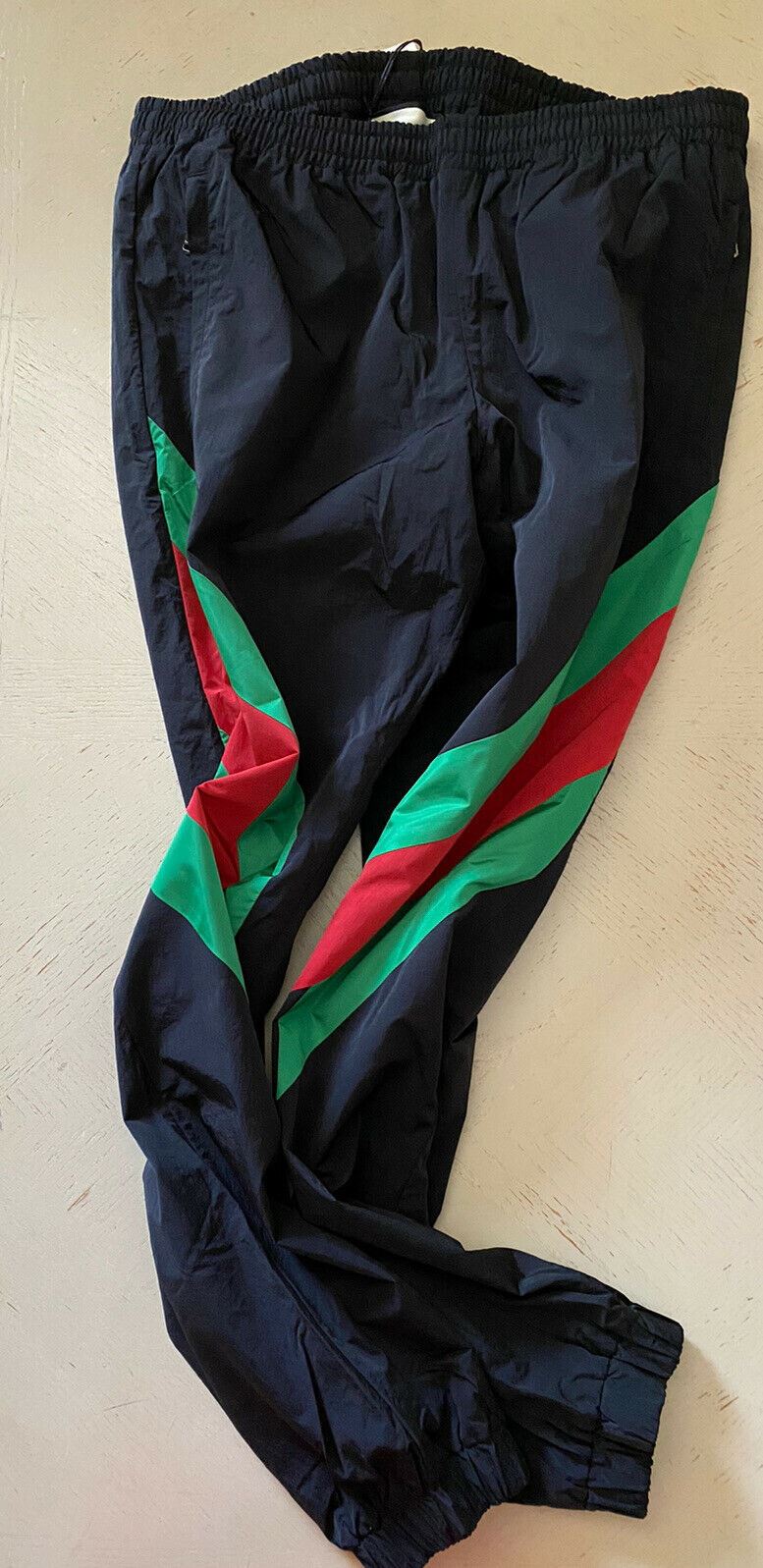 Мужские брюки-джоггеры NWT Gucci черные/зеленые/красные, размер XXL, Италия