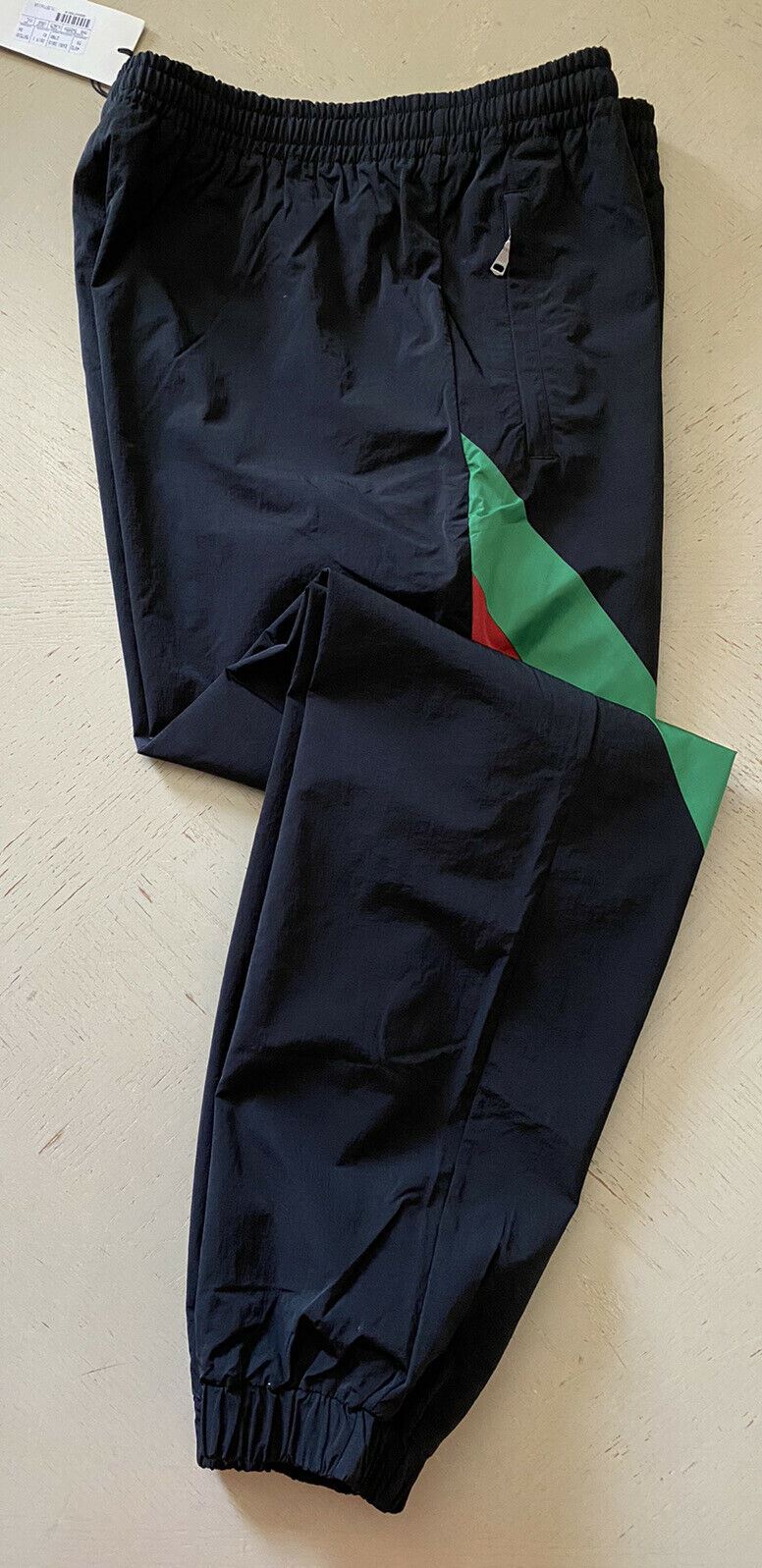 NWT Gucci  Men’s Joggers Pants Black/Green/Red Size XXL Italy