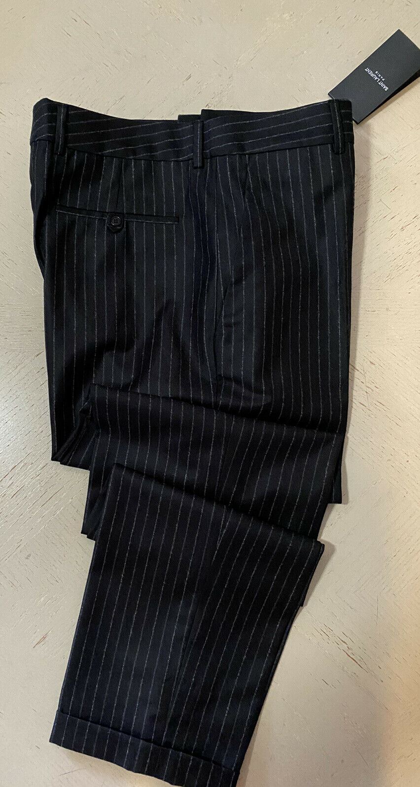 NWT $990 Saint Laurent Men’s Dress Pants Black 36 US ( 52 Eu ) Italy